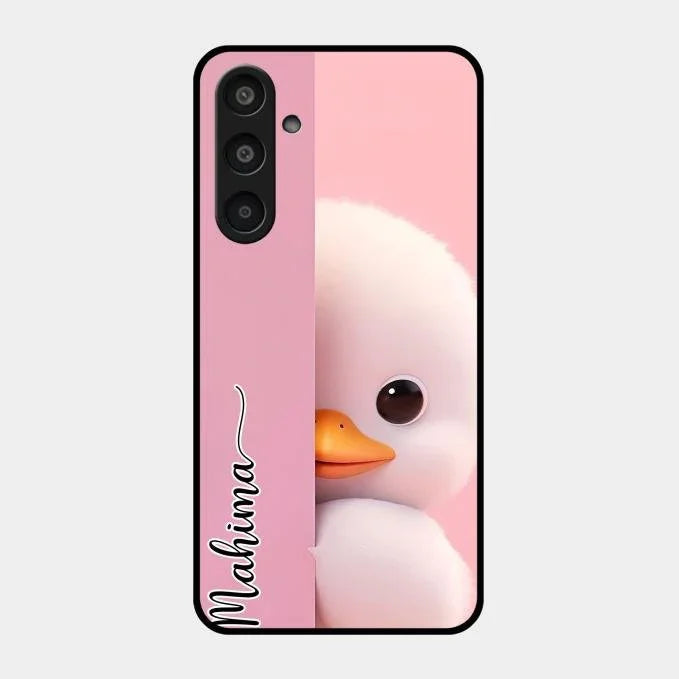 Baby Duck Glossy Metal Case Cover For Samsung Galaxy M35 5G