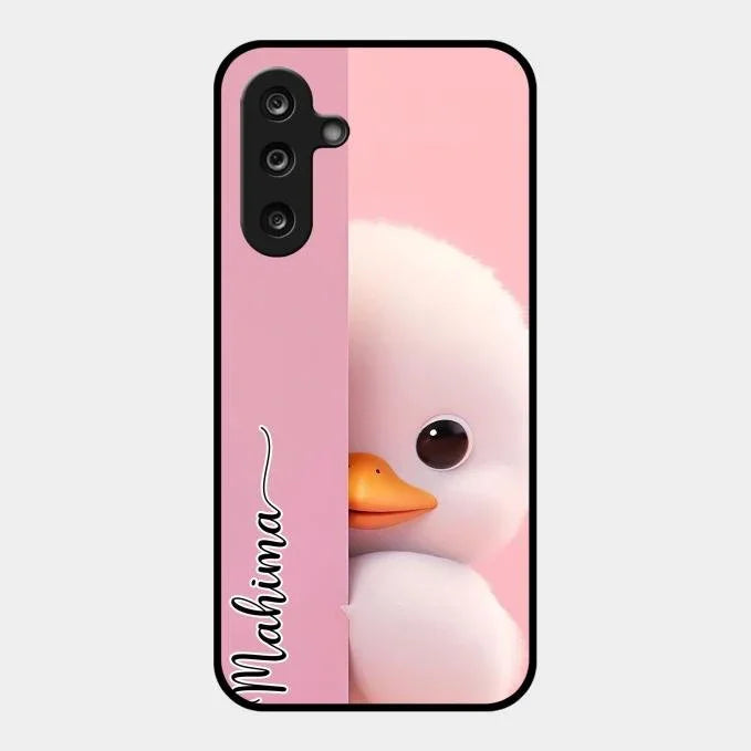 Baby Duck Glossy Metal Case Cover For Samsung Galaxy M55S 5G