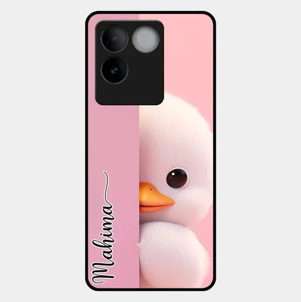 Baby Duck Glossy Metal Case Cover For Vivo T2 Pro 5G