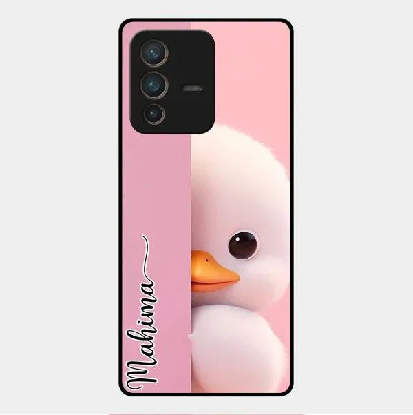 Baby Duck Glossy Metal Case Cover For Vivo V23 Pro 5G