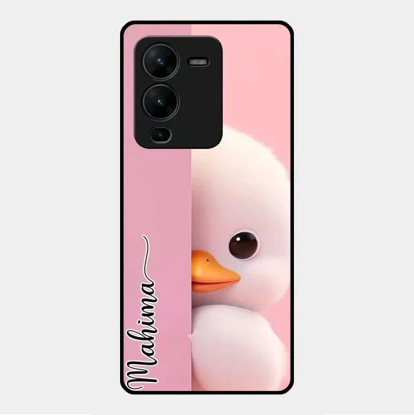 Baby Duck Glossy Metal Case Cover For Vivo V25 Pro 5G