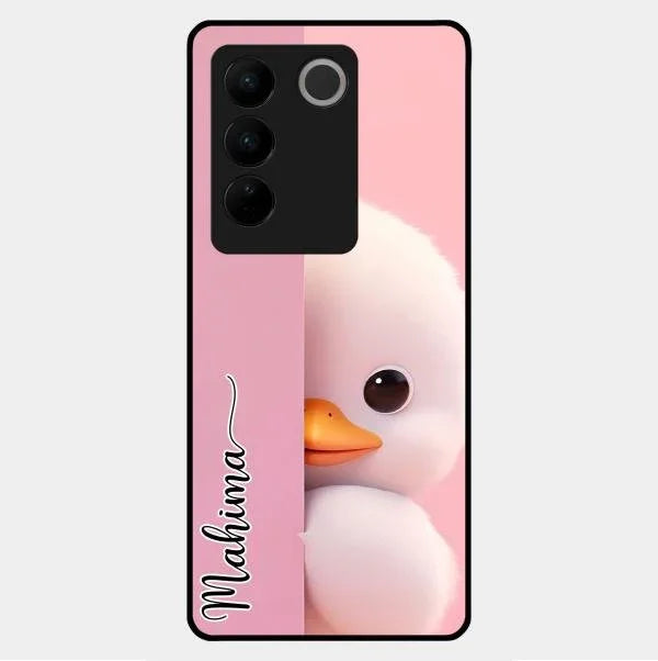 Baby Duck Glossy Metal Case Cover For Vivo V27 5G