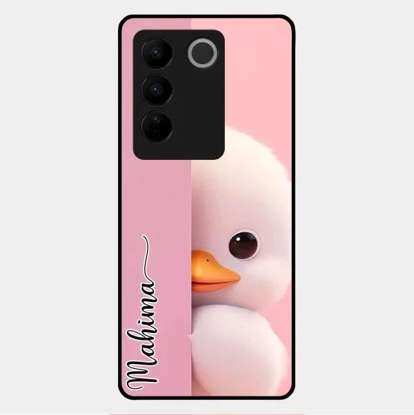Baby Duck Glossy Metal Case Cover For Vivo V27 Pro 5G