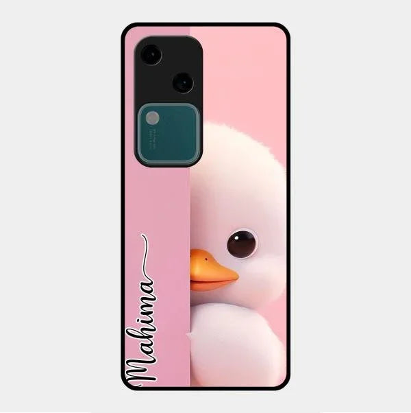 Baby Duck Glossy Metal Case Cover For Vivo V30 5G