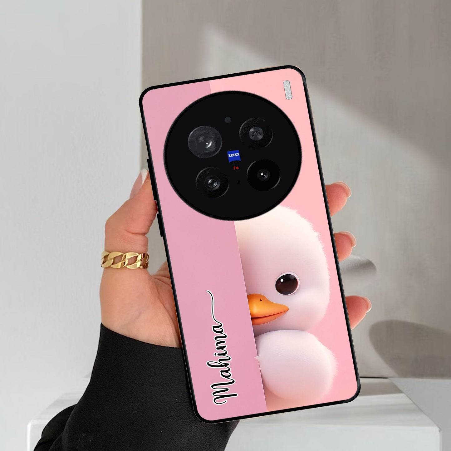 Baby Duck Glossy Metal Case Cover For Vivo