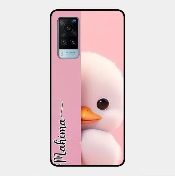 Baby Duck Glossy Metal Case Cover For Vivo X60 5G