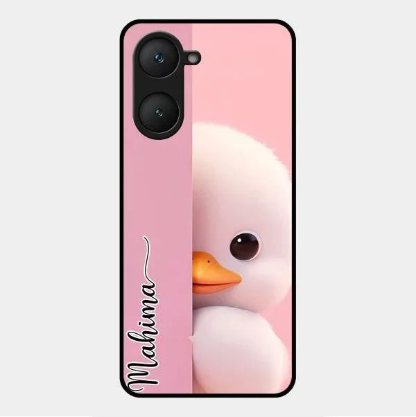 Baby Duck Glossy Metal Case Cover For Vivo Y18E