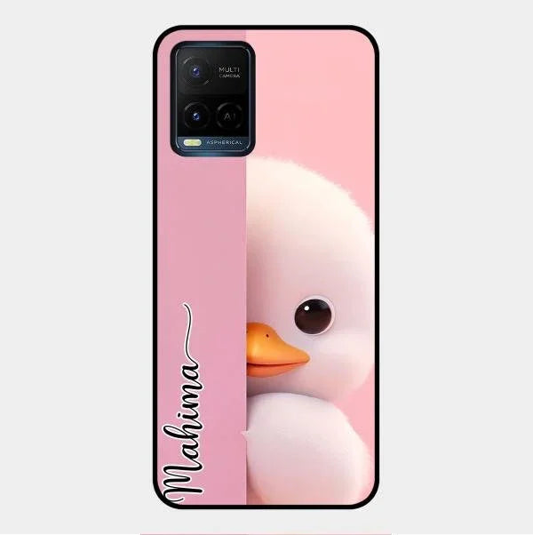 Baby Duck Glossy Metal Case Cover For Vivo Y21E