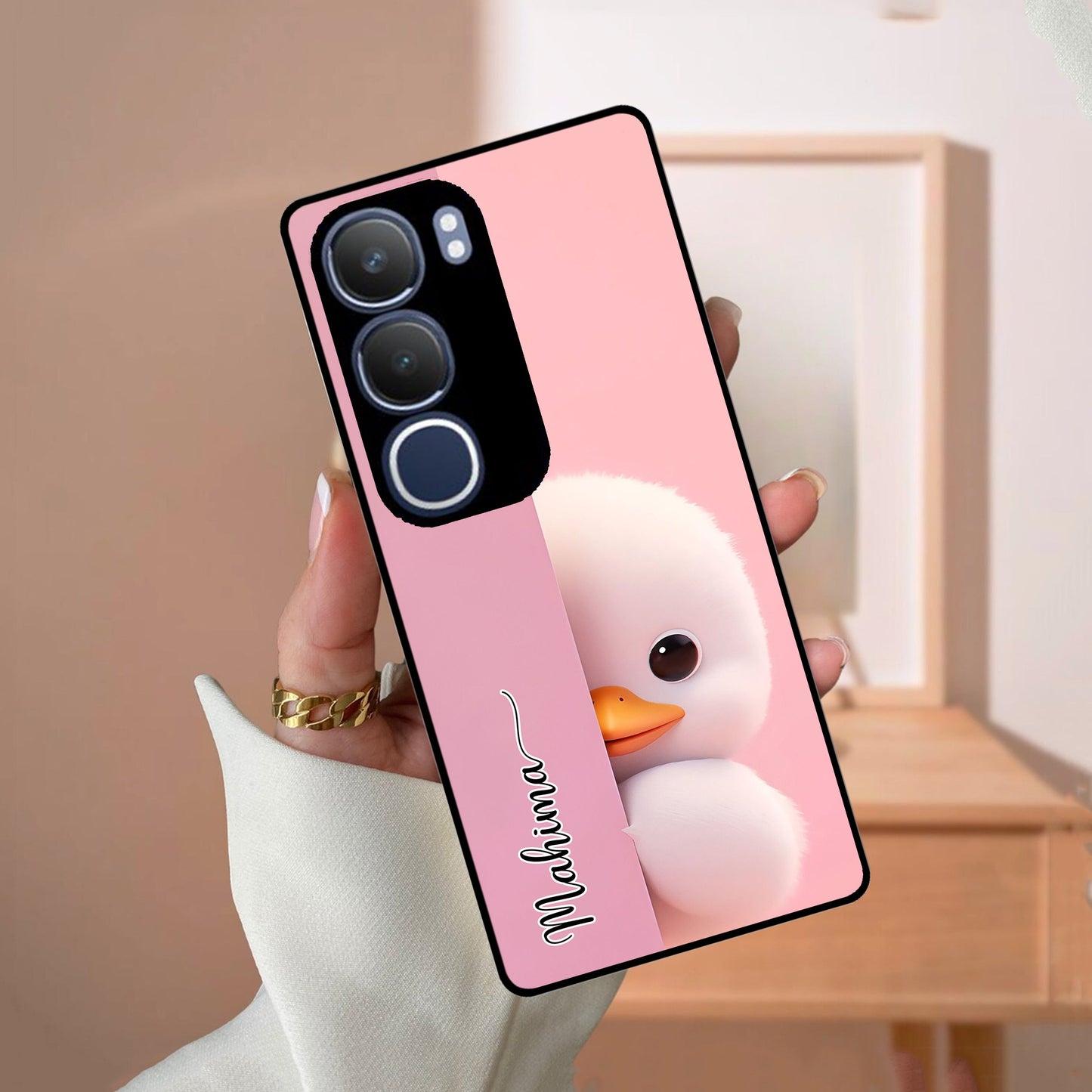 Baby Duck Glossy Metal Case Cover For Vivo