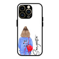 Bag Girl Customize Name Glass Case For iPhone 14 Pro Max