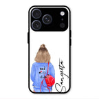 Bag Girl Customize Name Glass Case For iPhone 17 Pro Max