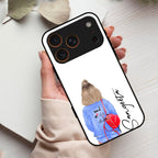 Bag Girl Customize Name Glass Case For iPhone 17 Pro Max