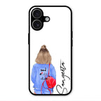 Bag Girl Customize Name Glass Case For iPhone 17