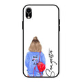 Bag Girl Customize Name Glass Case For iPhone XR