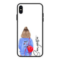 Bag Girl Customize Name Glass Case For iPhone XS Max