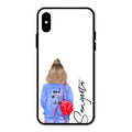 Bag Girl Customize Name Glass Case For iPhone XS