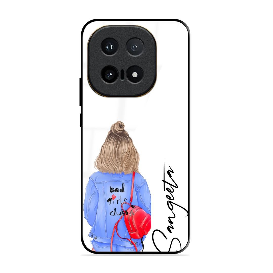 Bag Girl Customize Name Glass Case For iQOO 15 5G