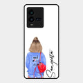 Bag Girl Customize Name Glass Case For Iqoo 9T 5G