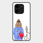 Bag Girl Customize Name Glass Case For Iqoo Z9X 5G