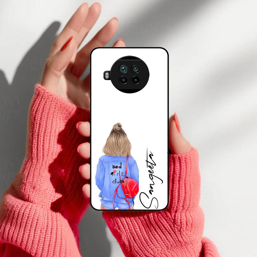 Bag Girl Customize Name Glass Case For Redmi/Xiaomi - ShopOnCliQ
