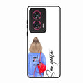 Bag Girl Customize Name Glass Case For Motorola Edge 50 Fusion 5G