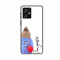 Bag Girl Customize Name Glass Case For Motorola G54 5G