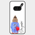 Bag Girl Customize Name Glass Case For Nothing Phone 2A Plus