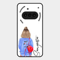 Bag Girl Customize Name Glass Case For Nothing Phone 3A 5G