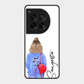 Bag Girl Customize Name Glass Case For Oneplus 12 5G