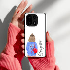 Bag Girl Customize Name Glass Case For OnePlus 15 5G
