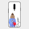 Bag Girl Customize Name Glass Case For Oneplus 7 Pro