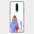 Bag Girl Customize Name Glass Case For Oneplus 8
