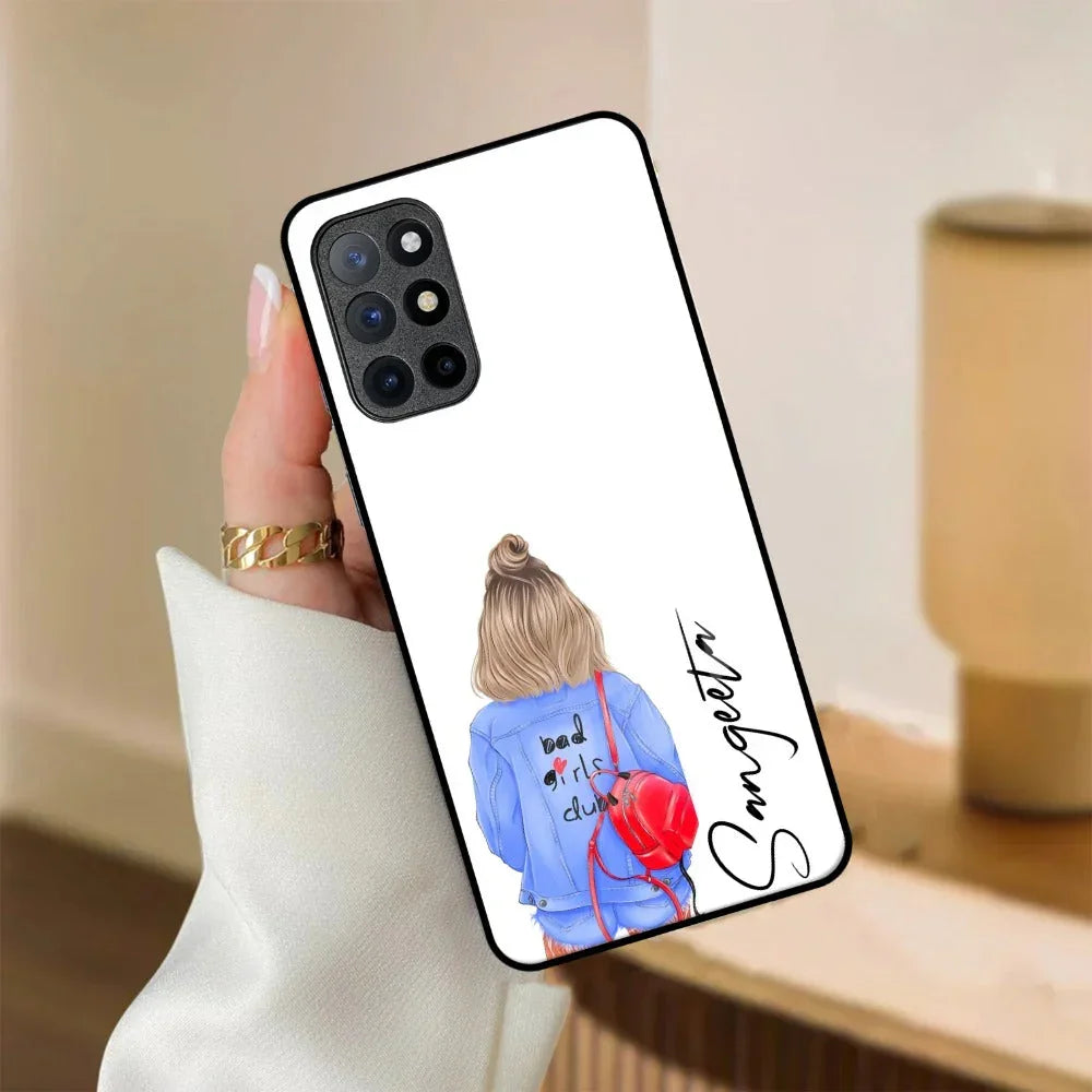 Bag Girl Customize Name Glass Case For OnePlus - ShopOnCliQ