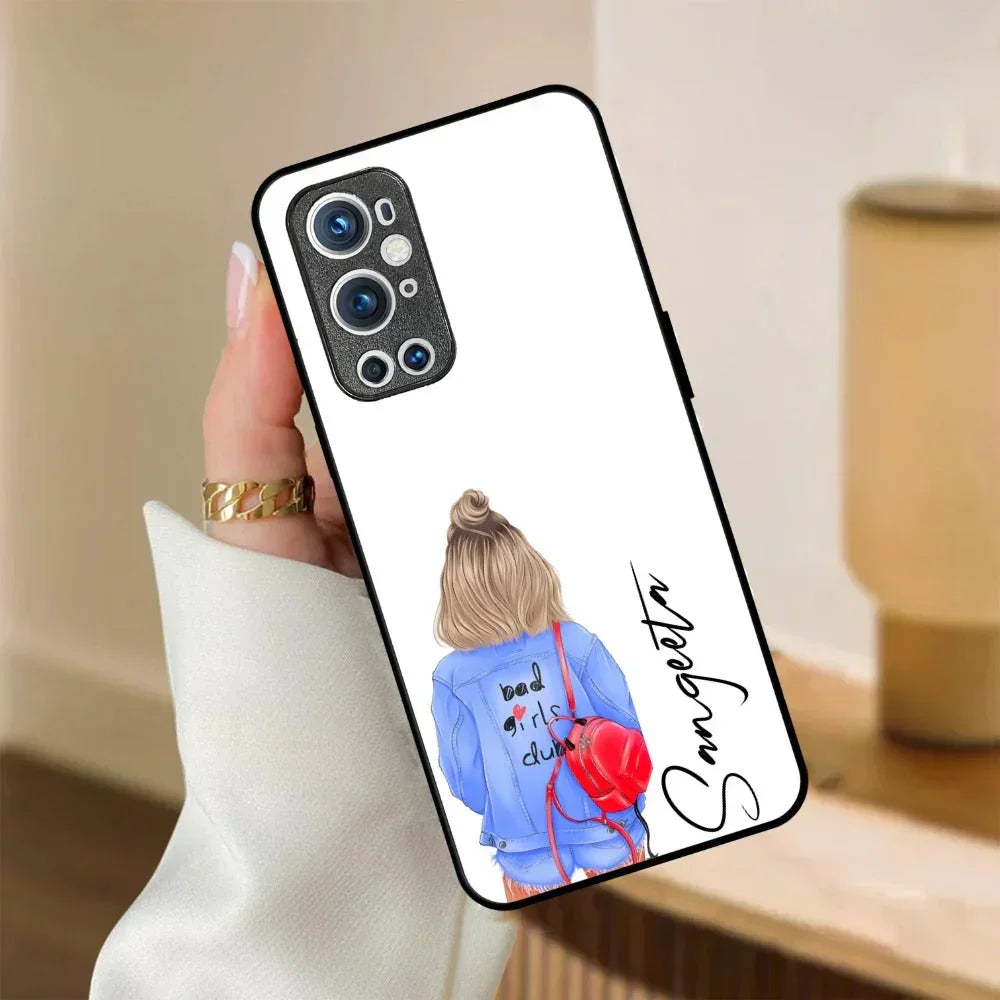 Bag Girl Customize Name Glass Case For OnePlus - ShopOnCliQ