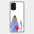Bag Girl Customize Name Glass Case For Oneplus 9R 5G