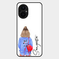 Bag Girl Customize Name Glass Case For Oppo F21S Pro 5G