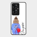 Bag Girl Customize Name Glass Case For Oppo F25 Pro 5G