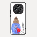 Bag Girl Customize Name Glass Case For Oppo F31 Pro 5G