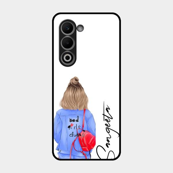 Bag Girl Customize Name Glass Case For Oppo K13X 5G