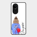 Bag Girl Customize Name Glass Case For Oppo Reno 10 5G