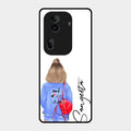 Bag Girl Customize Name Glass Case For Oppo Reno 11 Pro 5G