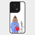Bag Girl Customize Name Glass Case For Oppo Reno 8 5G