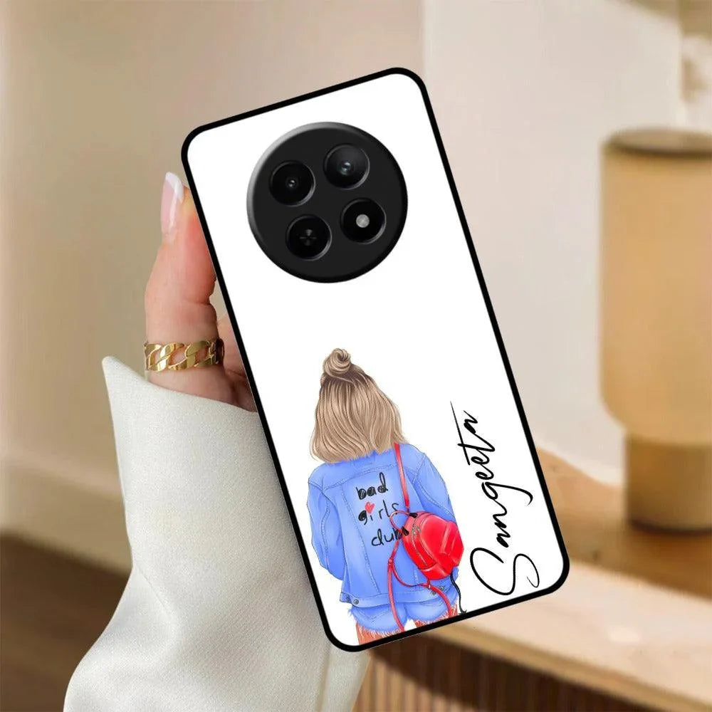 Bag Girl Customize Name Glass Case For Realme/Narzo - ShopOnCliQ