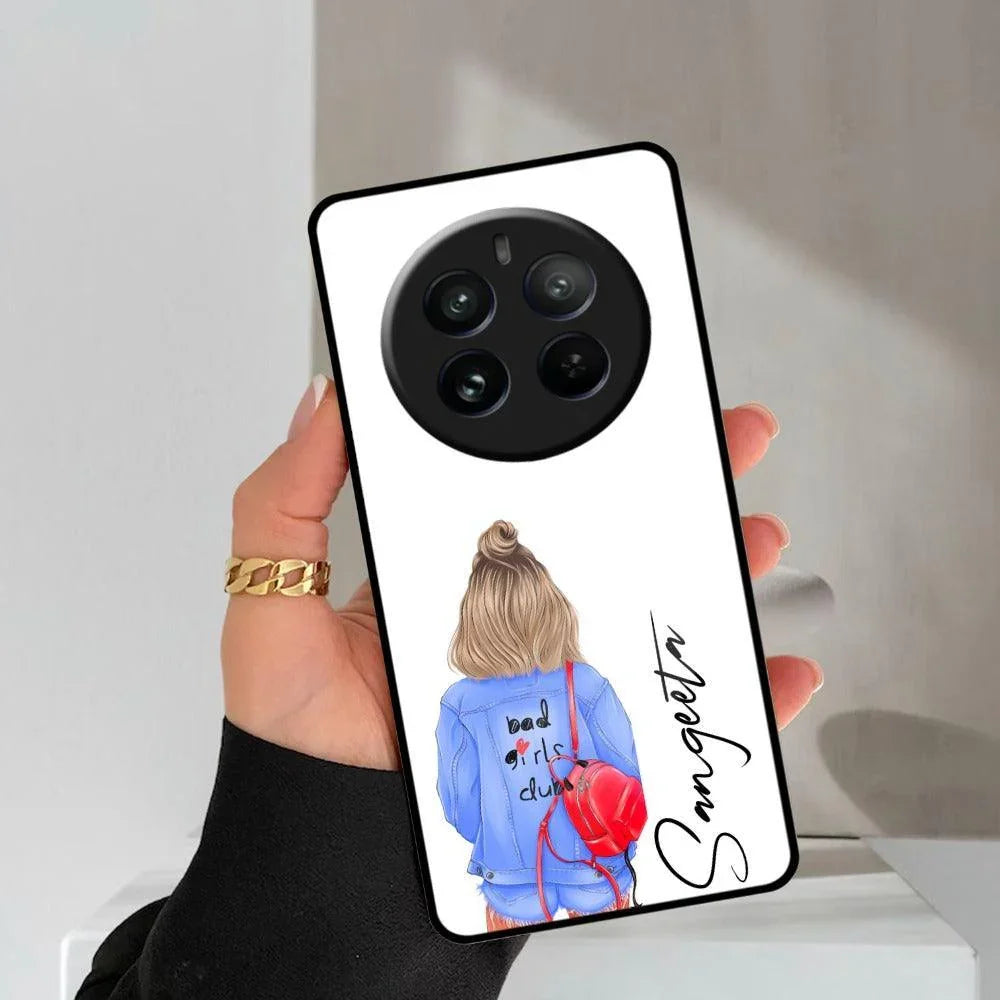 Bag Girl Customize Name Glass Case For Realme/Narzo - ShopOnCliQ