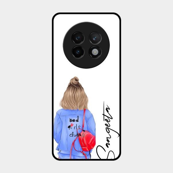 Bag Girl Customize Name Glass Case For Realme 13 Plus 5G