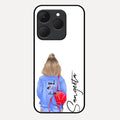 Bag Girl Customize Name Glass Case For Realme 15T 5G