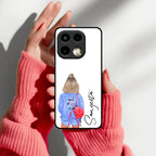 Bag Girl Customize Name Glass Case For Realme 16 Pro Plus 5G
