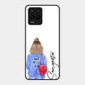 Bag Girl Customize Name Glass Case For Realme 8 Pro