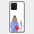 Bag Girl Customize Name Glass Case For Realme 9I 5G