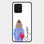Bag Girl Customize Name Glass Case For Realme 9I 5G